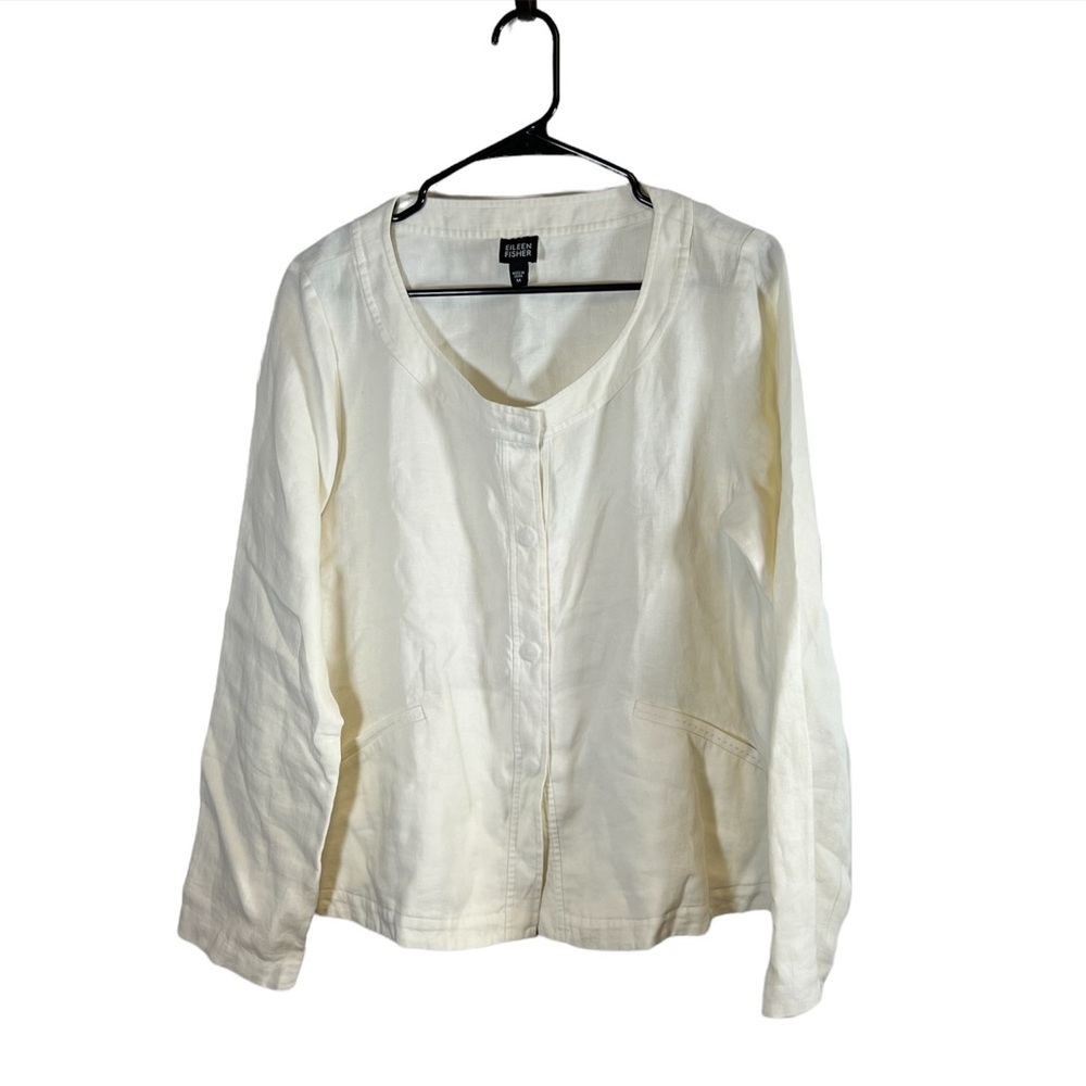 Eileen Fisher 100% Linen Shirt Jacket Shacket